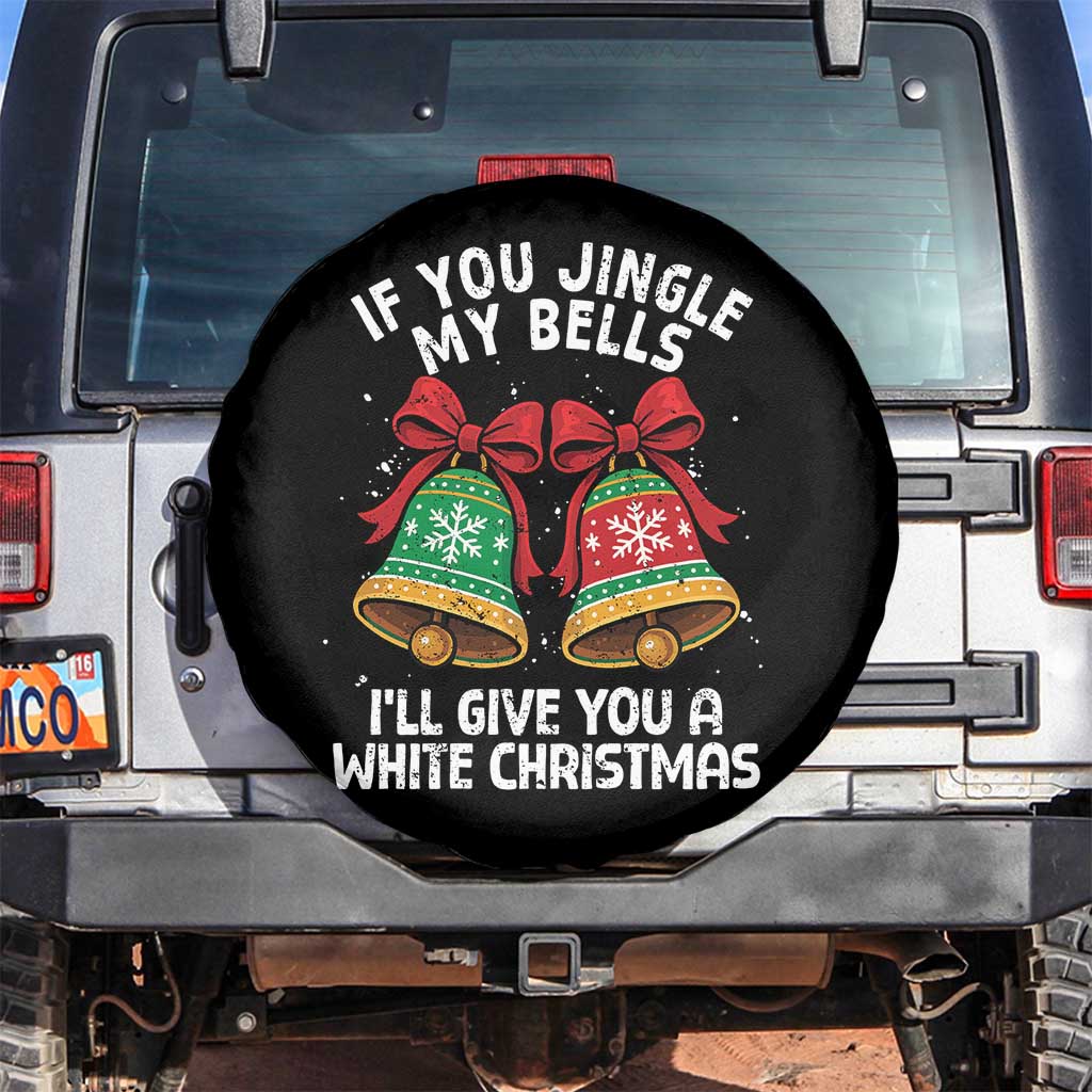 Jingle Bell Christmas Spare Tire Cover Funny Naughty White Elephant Gag Gift Exchange - Wonder Print Shop