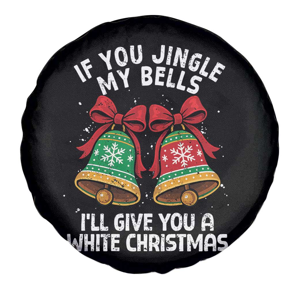 Jingle Bell Christmas Spare Tire Cover Funny Naughty White Elephant Gag Gift Exchange - Wonder Print Shop