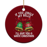 Jingle Bell Christmas Ceramic Ornament Funny Naughty White Elephant Gag Gift Exchange - Wonder Print Shop
