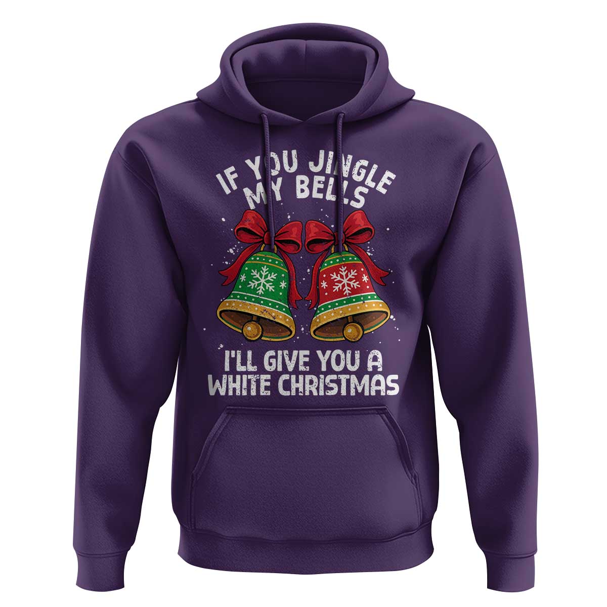 Jingle Bell Christmas Hoodie Funny Naughty White Elephant Gag Gift Exchange - Wonder Print Shop