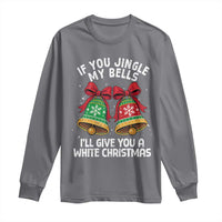 Jingle Bell Christmas Long Sleeve Shirt Funny Naughty White Elephant Gag Gift Exchange - Wonder Print Shop