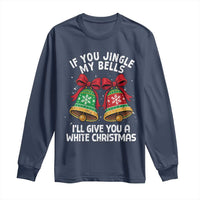 Jingle Bell Christmas Long Sleeve Shirt Funny Naughty White Elephant Gag Gift Exchange - Wonder Print Shop