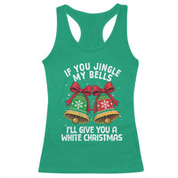 Jingle Bell Christmas Racerback Tank Top Funny Naughty White Elephant Gag Gift Exchange - Wonder Print Shop