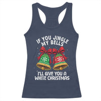Jingle Bell Christmas Racerback Tank Top Funny Naughty White Elephant Gag Gift Exchange - Wonder Print Shop