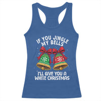 Jingle Bell Christmas Racerback Tank Top Funny Naughty White Elephant Gag Gift Exchange - Wonder Print Shop