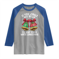Jingle Bell Christmas Raglan Shirt Funny Naughty White Elephant Gag Gift Exchange - Wonder Print Shop