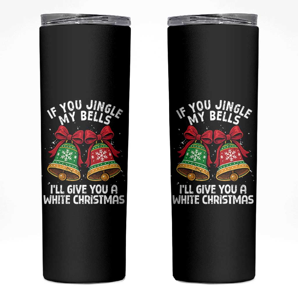 Jingle Bell Christmas Skinny Tumbler Funny Naughty White Elephant Gag Gift Exchange - Wonder Print Shop