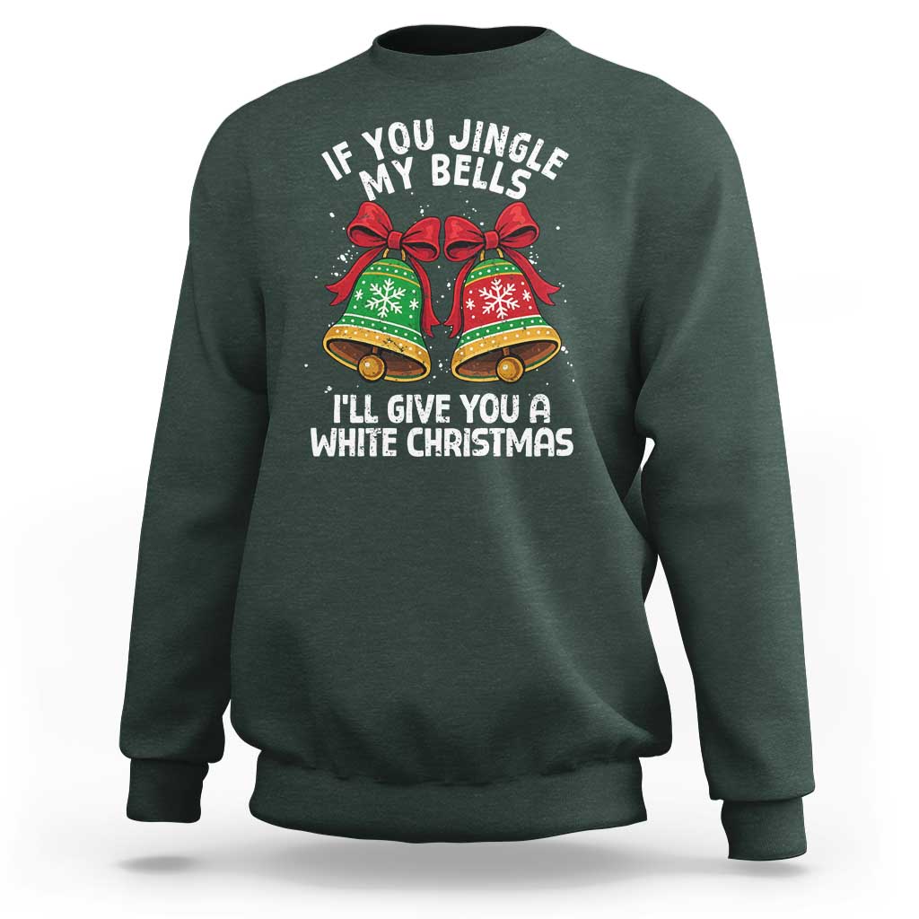 Jingle Bell Christmas Sweatshirt Funny Naughty White Elephant Gag Gift Exchange - Wonder Print Shop