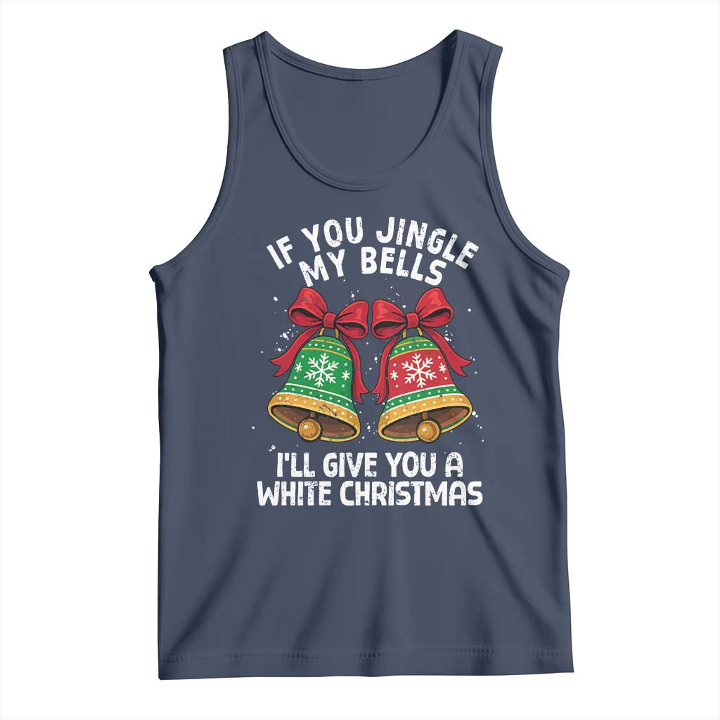 Jingle Bell Christmas Tank Top Funny Naughty White Elephant Gag Gift Exchange - Wonder Print Shop