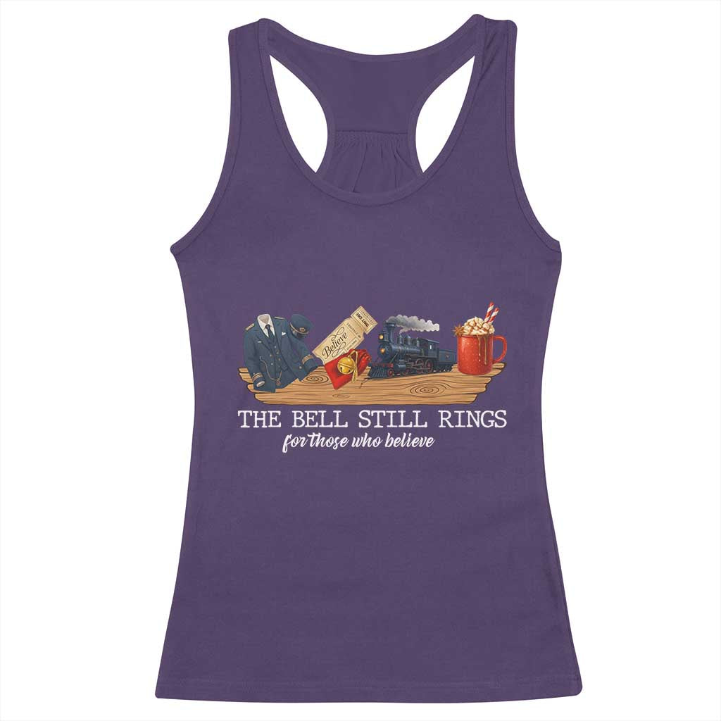 Believe Polar Express Racerback Tank Top The Bell Still Rings For Those Who Still Truly Believe - Wonder Print Shop