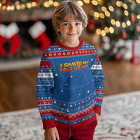 I Shaved My Balls For This Hanukkah Ugly Sweater Funny Rude Meme Exchange Gag Gift - Wonder Print Shop