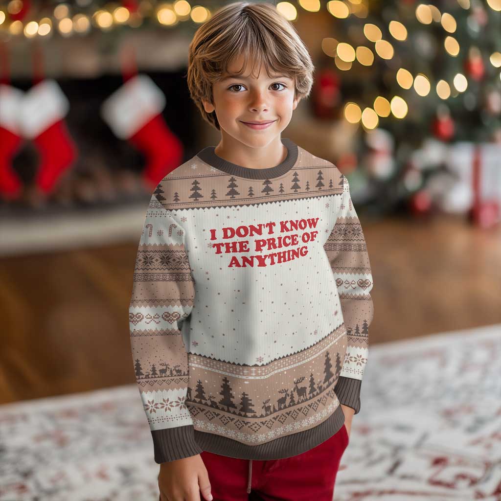 I Dont Know The Price Of Anything Ugly Christmas Sweater Funny Retro