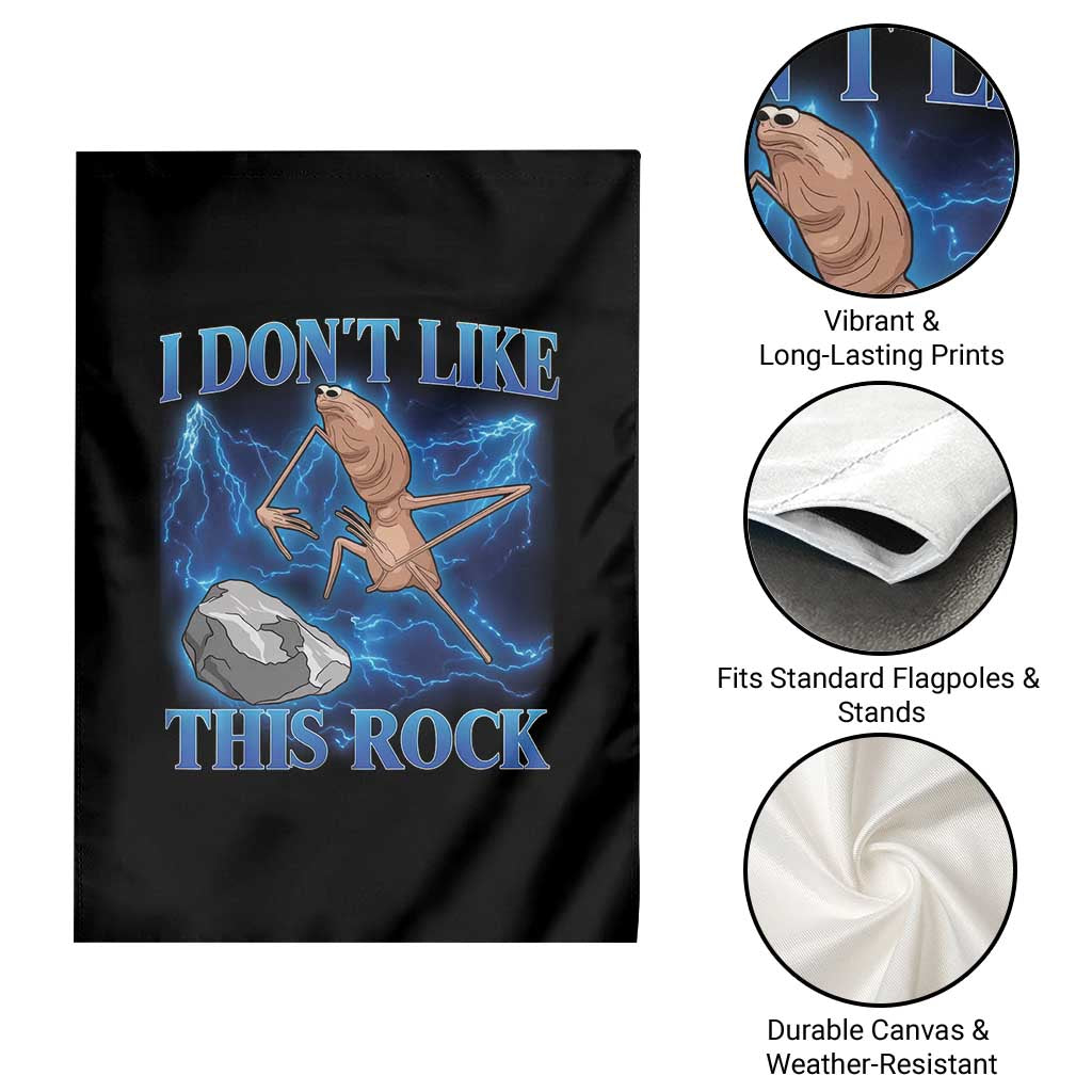 Marcus The Worm Meme Garden Flag I Don't Like This Rock Bootleg - Wonder Print Shop