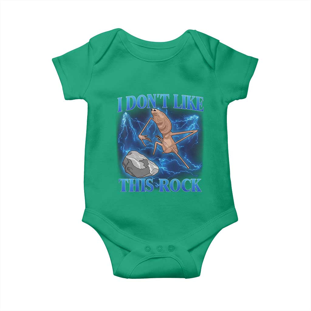 Marcus The Worm Meme Baby Onesie I Don't Like This Rock Bootleg - Wonder Print Shop