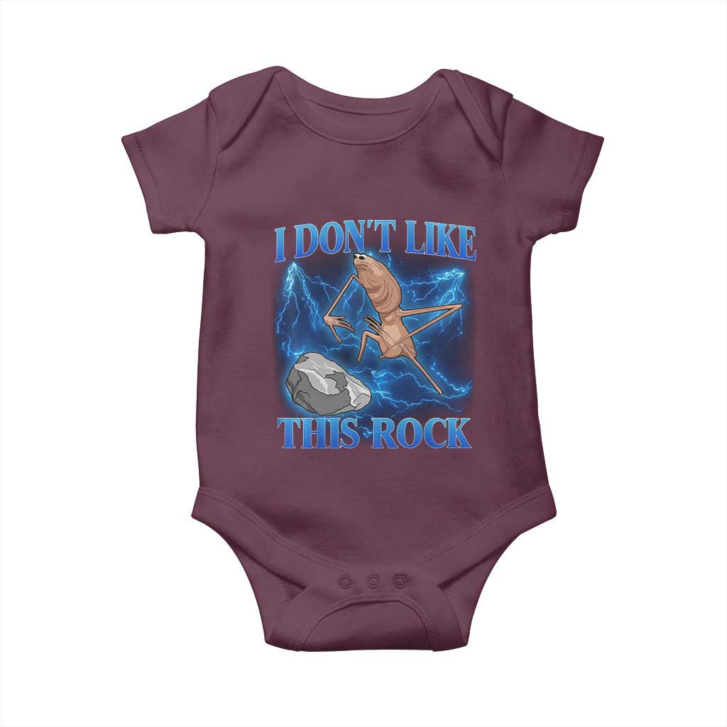 Marcus The Worm Meme Baby Onesie I Don't Like This Rock Bootleg - Wonder Print Shop
