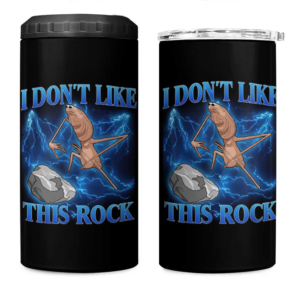 Marcus The Worm Meme 4 in 1 Can Cooler Tumbler I Don't Like This Rock Bootleg - Wonder Print Shop