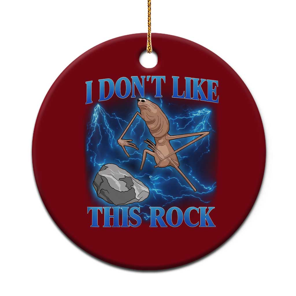 Marcus The Worm Meme Ceramic Ornament I Don't Like This Rock Bootleg - Wonder Print Shop