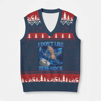 Marcus The Worm Meme V-Neck Knit Sweater Vest I Don't Like This Rock Bootleg - Wonder Print Shop