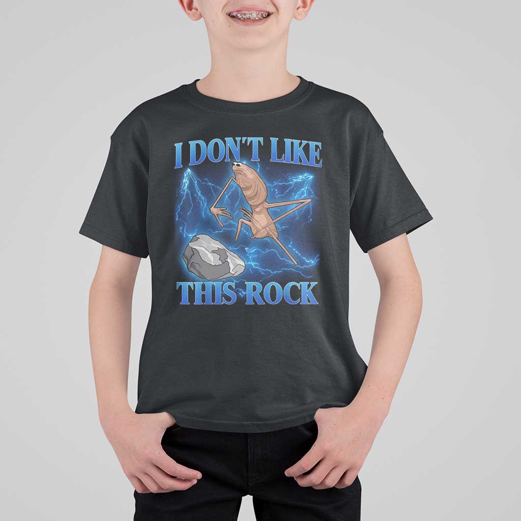 Marcus The Worm Meme T Shirt For Kid I Don't Like This Rock Bootleg - Wonder Print Shop