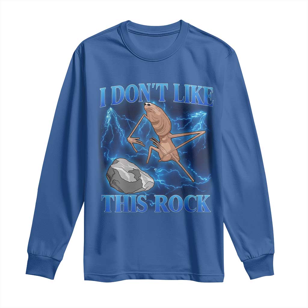 Marcus The Worm Meme Long Sleeve Shirt I Don't Like This Rock Bootleg - Wonder Print Shop