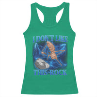 Marcus The Worm Meme Racerback Tank Top I Don't Like This Rock Bootleg - Wonder Print Shop