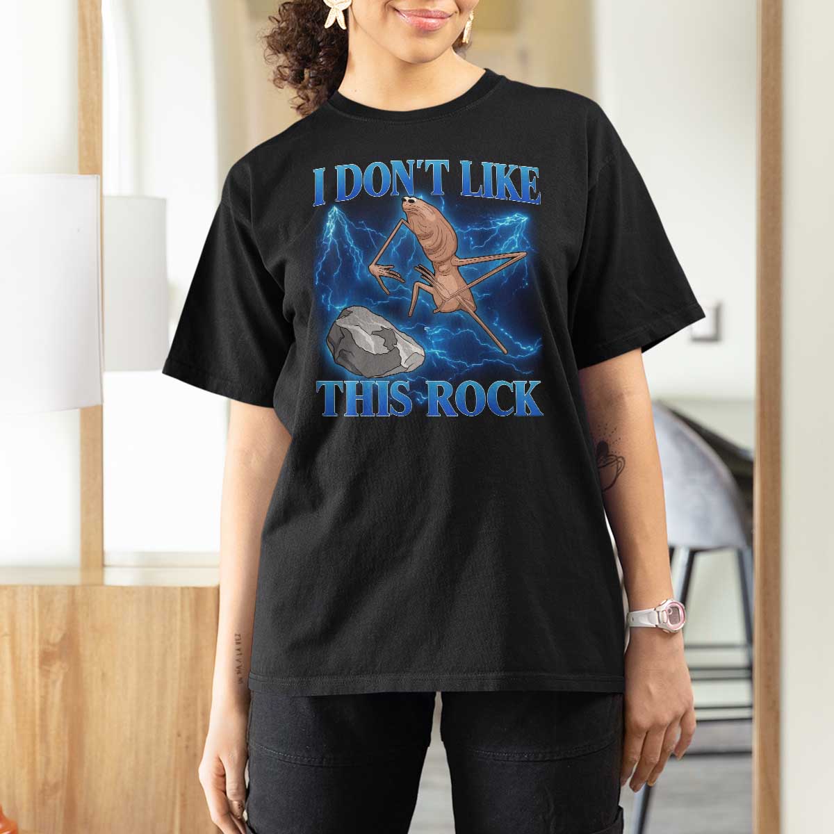 Marcus The Worm Meme T Shirt For Women I Don't Like This Rock Bootleg - Wonder Print Shop