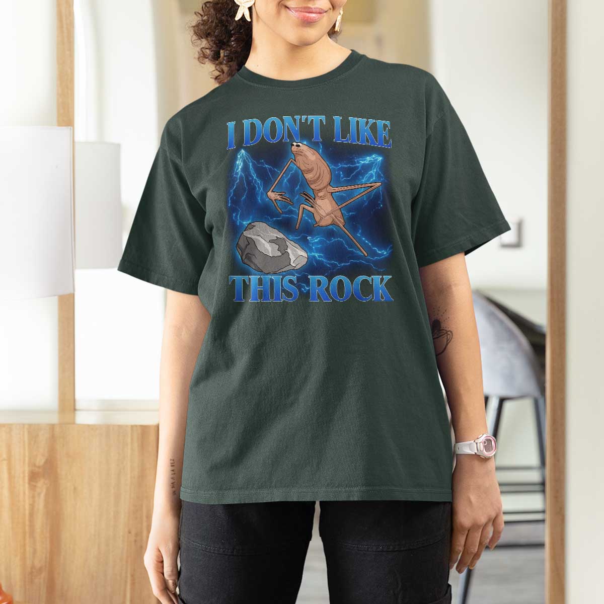 Marcus The Worm Meme T Shirt For Women I Don't Like This Rock Bootleg - Wonder Print Shop