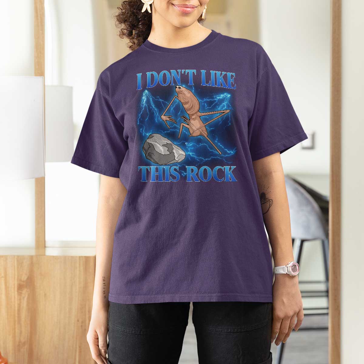 Marcus The Worm Meme T Shirt For Women I Don't Like This Rock Bootleg - Wonder Print Shop
