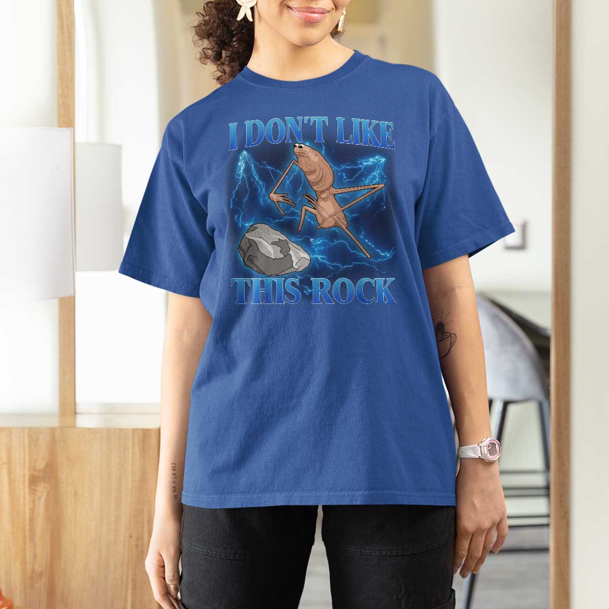 Marcus The Worm Meme T Shirt For Women I Don't Like This Rock Bootleg - Wonder Print Shop