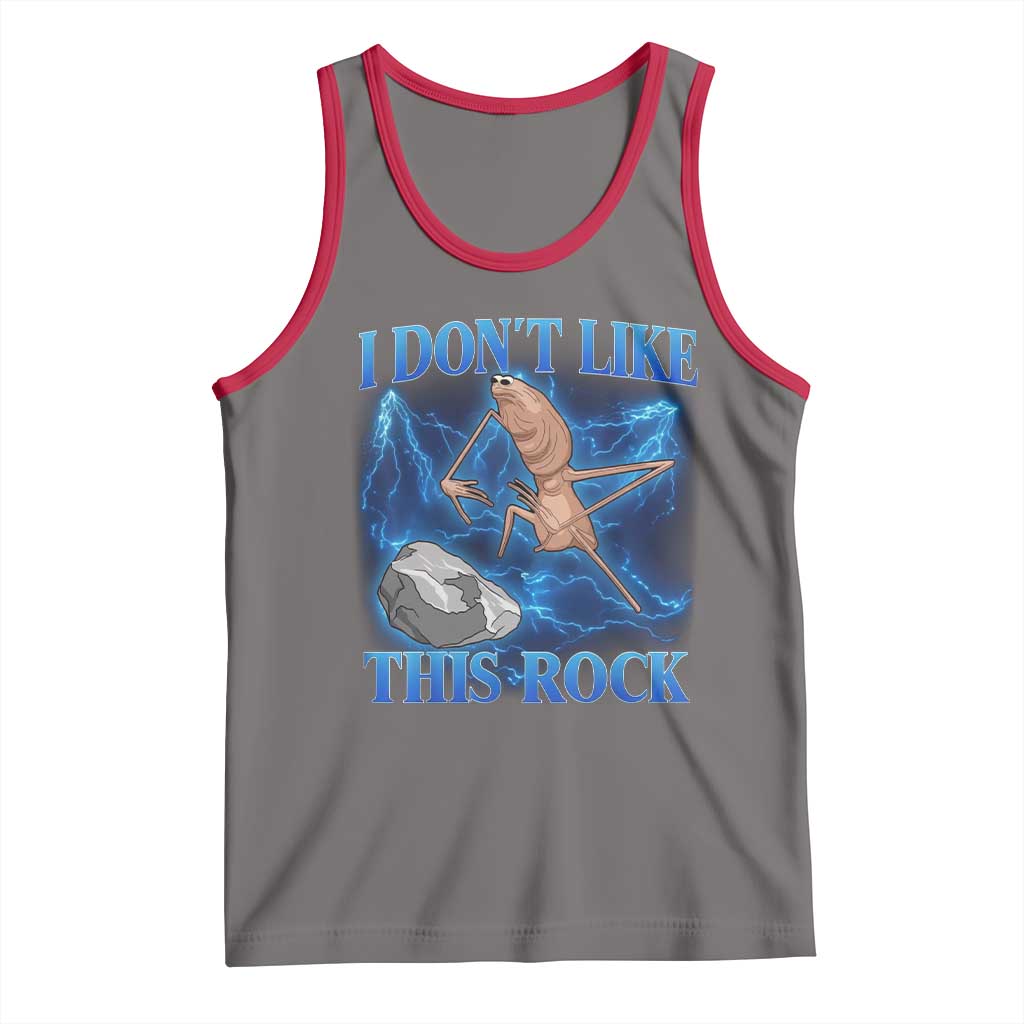 Marcus The Worm Meme Tank Top I Don't Like This Rock Bootleg - Wonder Print Shop