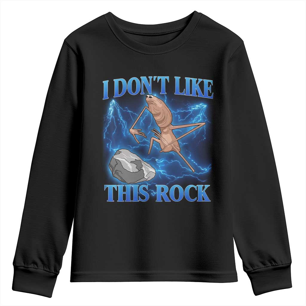 Marcus The Worm Meme Youth Sweatshirt I Don't Like This Rock Bootleg - Wonder Print Shop