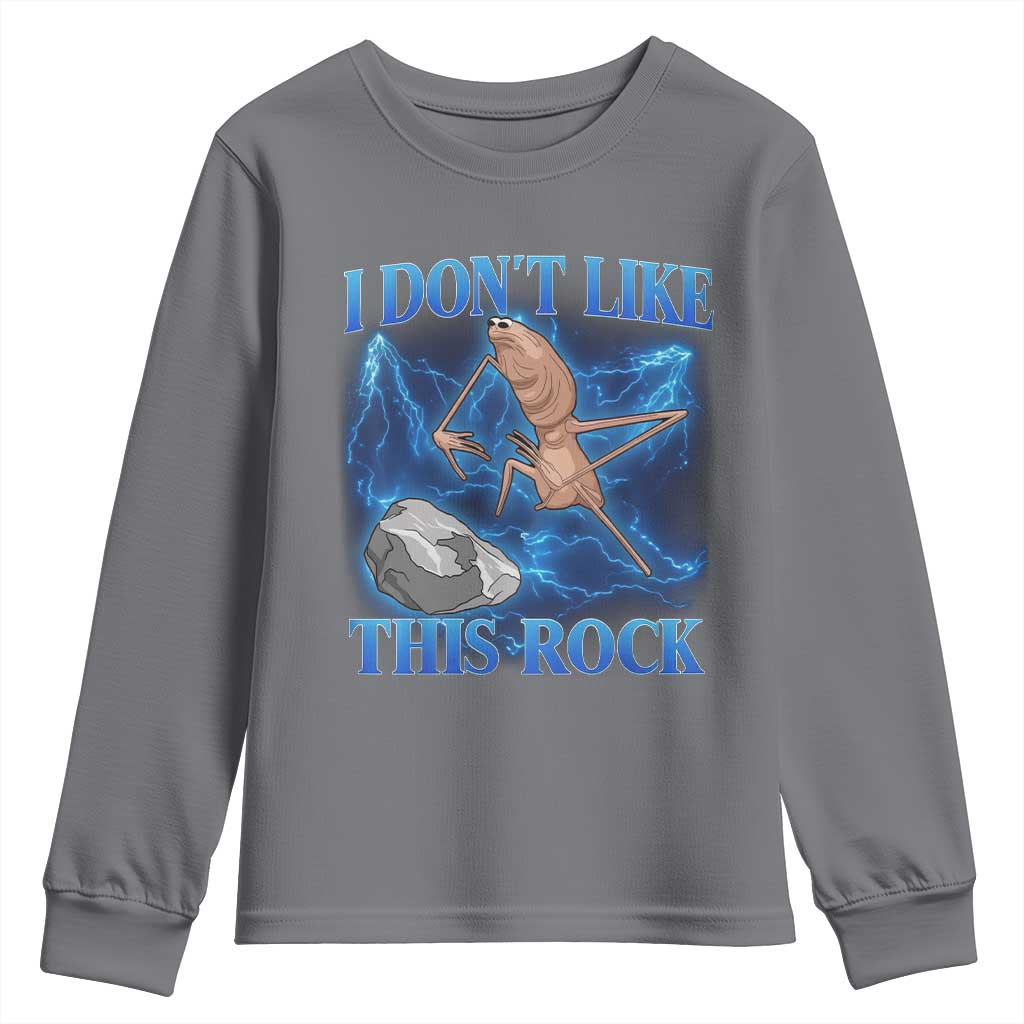 Marcus The Worm Meme Youth Sweatshirt I Don't Like This Rock Bootleg - Wonder Print Shop