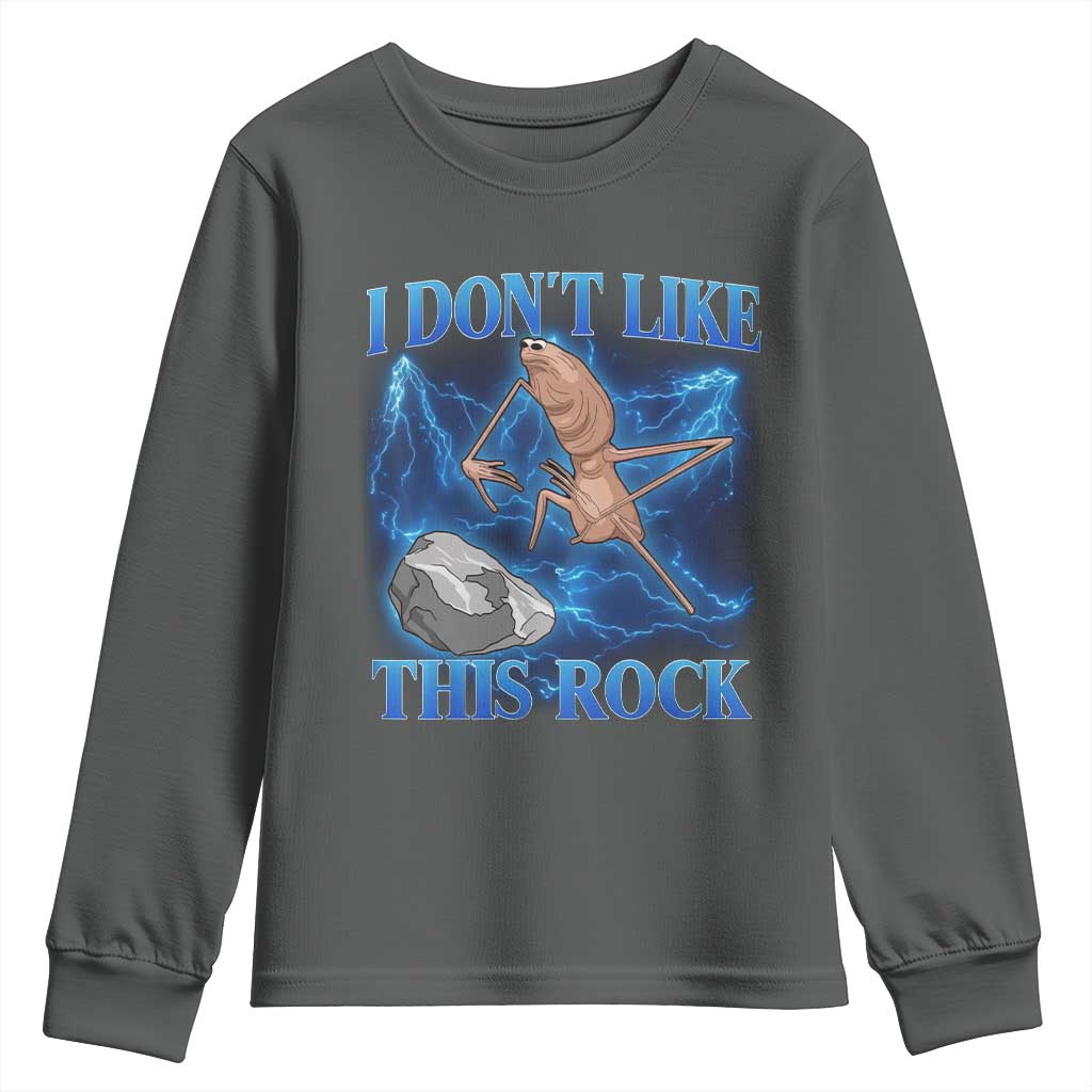 Marcus The Worm Meme Youth Sweatshirt I Don't Like This Rock Bootleg - Wonder Print Shop