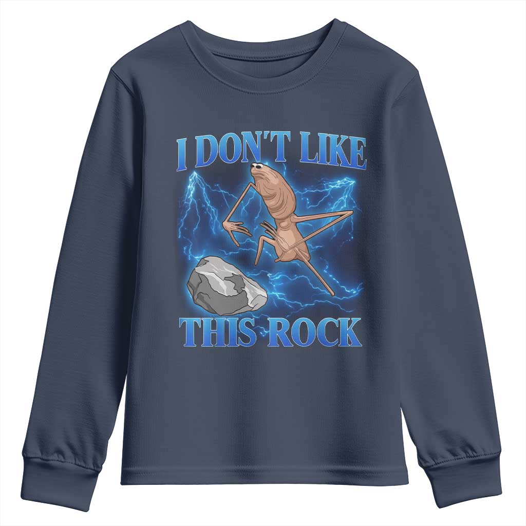 Marcus The Worm Meme Youth Sweatshirt I Don't Like This Rock Bootleg - Wonder Print Shop
