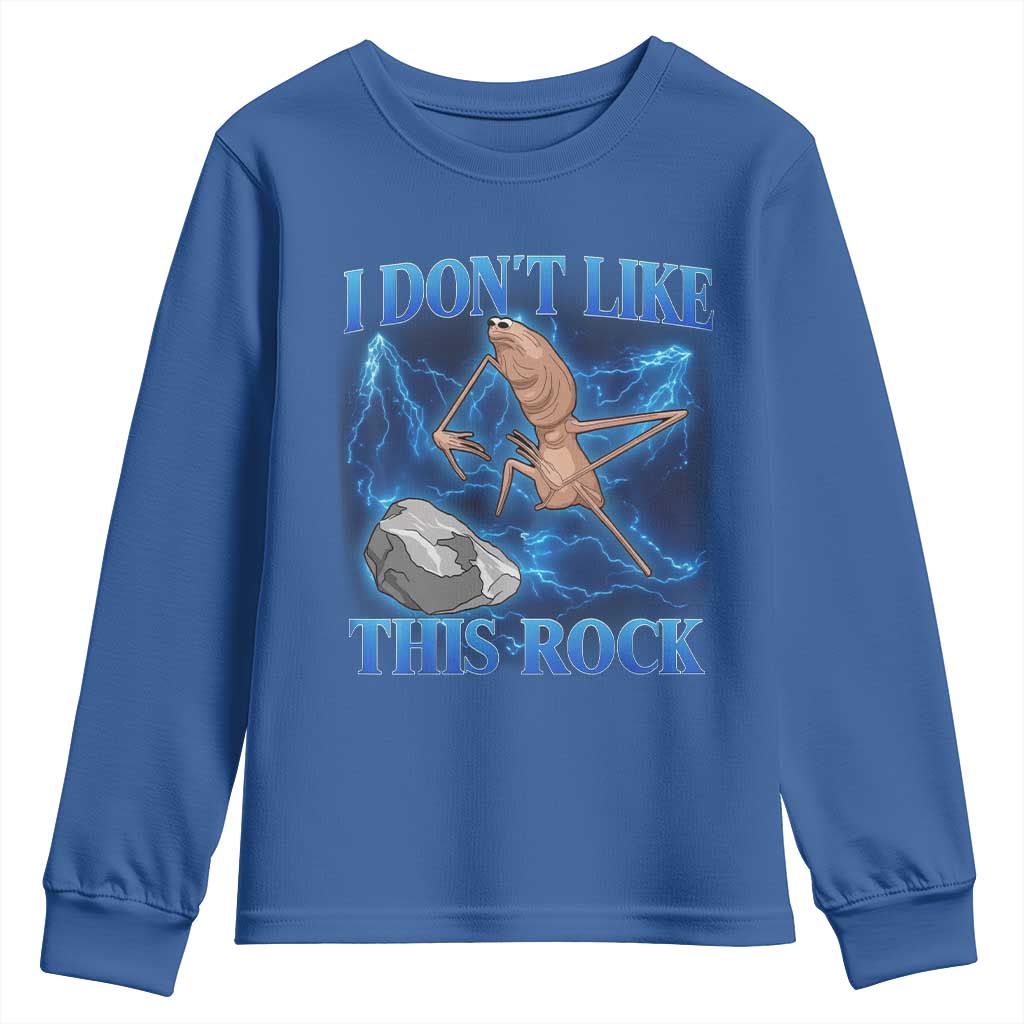 Marcus The Worm Meme Youth Sweatshirt I Don't Like This Rock Bootleg - Wonder Print Shop