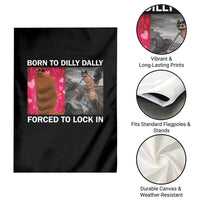 Marcus The Worm Meme Garden Flag Born To Dilly Dally Forced To Lock In Funny Cute Brainrot - Wonder Print Shop