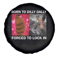 Marcus The Worm Meme Spare Tire Cover Born To Dilly Dally Forced To Lock In Funny Cute Brainrot - Wonder Print Shop