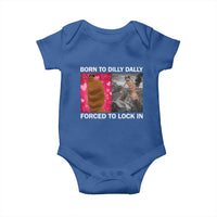 Marcus The Worm Meme Baby Onesie Born To Dilly Dally Forced To Lock In Funny Cute Brainrot - Wonder Print Shop
