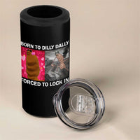 Marcus The Worm Meme 4 in 1 Can Cooler Tumbler Born To Dilly Dally Forced To Lock In Funny Cute Brainrot - Wonder Print Shop