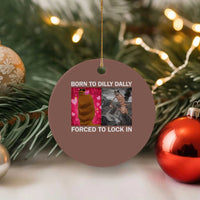 Marcus The Worm Meme Ceramic Ornament Born To Dilly Dally Forced To Lock In Funny Cute Brainrot - Wonder Print Shop