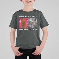 Marcus The Worm Meme T Shirt For Kid Born To Dilly Dally Forced To Lock In Funny Cute Brainrot - Wonder Print Shop