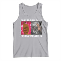 Marcus The Worm Meme Tank Top Born To Dilly Dally Forced To Lock In Funny Cute Brainrot - Wonder Print Shop