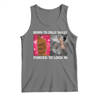 Marcus The Worm Meme Tank Top Born To Dilly Dally Forced To Lock In Funny Cute Brainrot - Wonder Print Shop