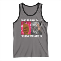 Marcus The Worm Meme Tank Top Born To Dilly Dally Forced To Lock In Funny Cute Brainrot - Wonder Print Shop