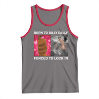Marcus The Worm Meme Tank Top Born To Dilly Dally Forced To Lock In Funny Cute Brainrot - Wonder Print Shop