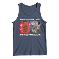 Marcus The Worm Meme Tank Top Born To Dilly Dally Forced To Lock In Funny Cute Brainrot - Wonder Print Shop