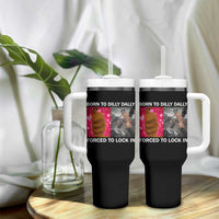 Marcus The Worm Meme Tumbler With Handle Born To Dilly Dally Forced To Lock In Funny Cute Brainrot - Wonder Print Shop