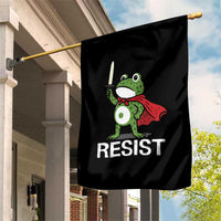 Resist Frog With Sword Garden Flag No Kings Portland Protest - Wonder Print Shop