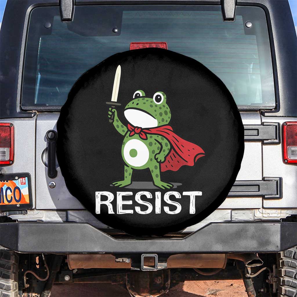 Resist Frog With Sword Spare Tire Cover No Kings Portland Protest - Wonder Print Shop