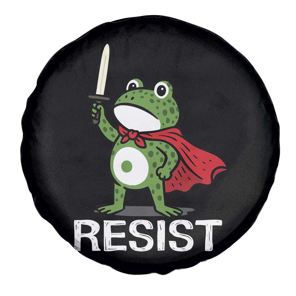 Resist Frog With Sword Spare Tire Cover No Kings Portland Protest - Wonder Print Shop